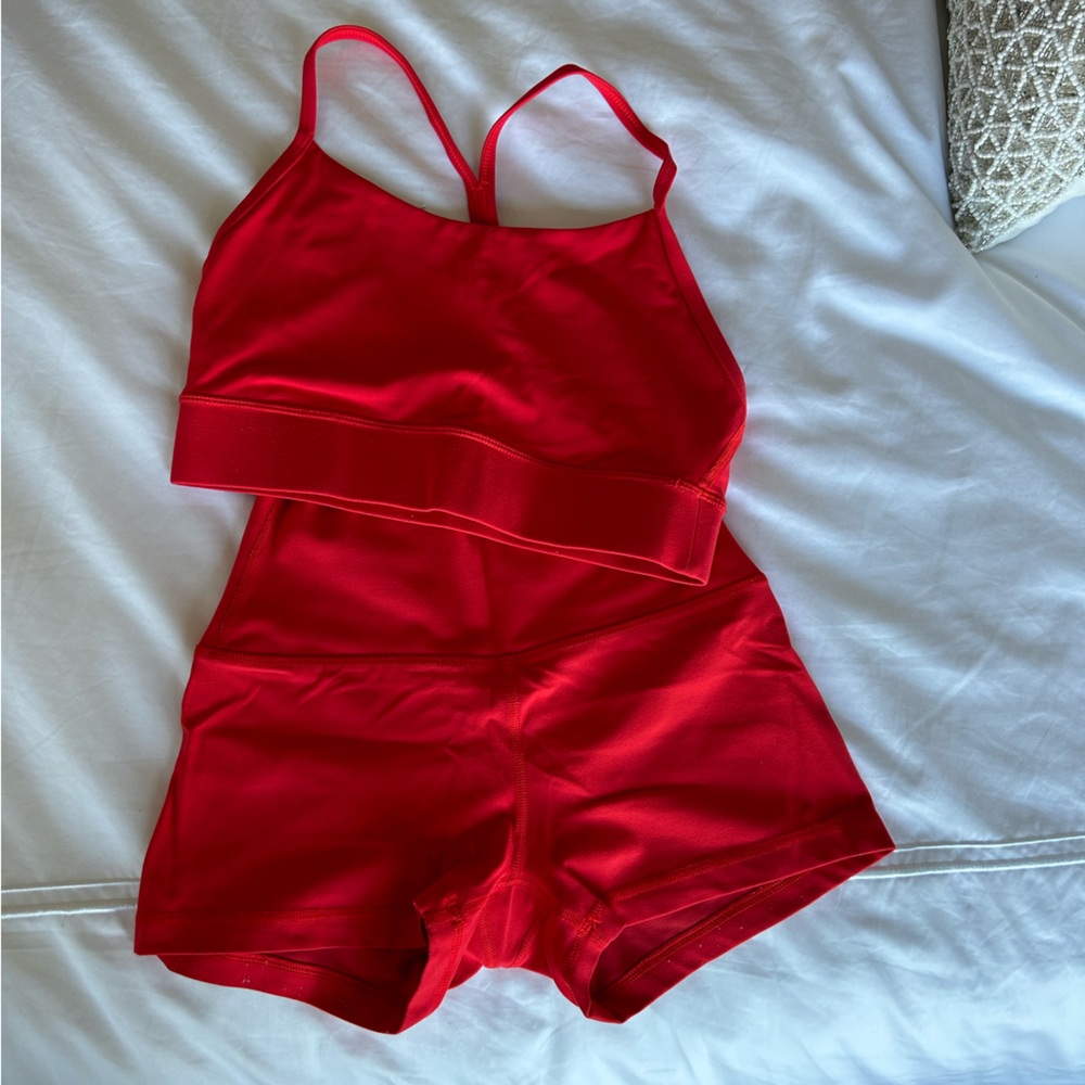CRZ YOGA RED WORKOUT SET
